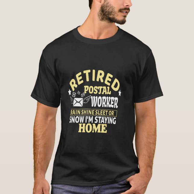 T-shirt Travailleur postal à la retraite (Devant)