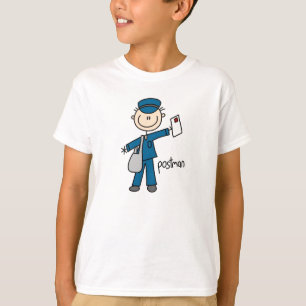 T-shirt Travailleur Postal Figurine Bâton