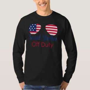 T-shirt Travailleur Social Américain Hors Service Dernier 