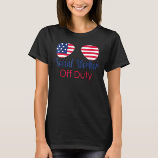 T-shirt Travailleur Social Américain Hors Service Dernier 