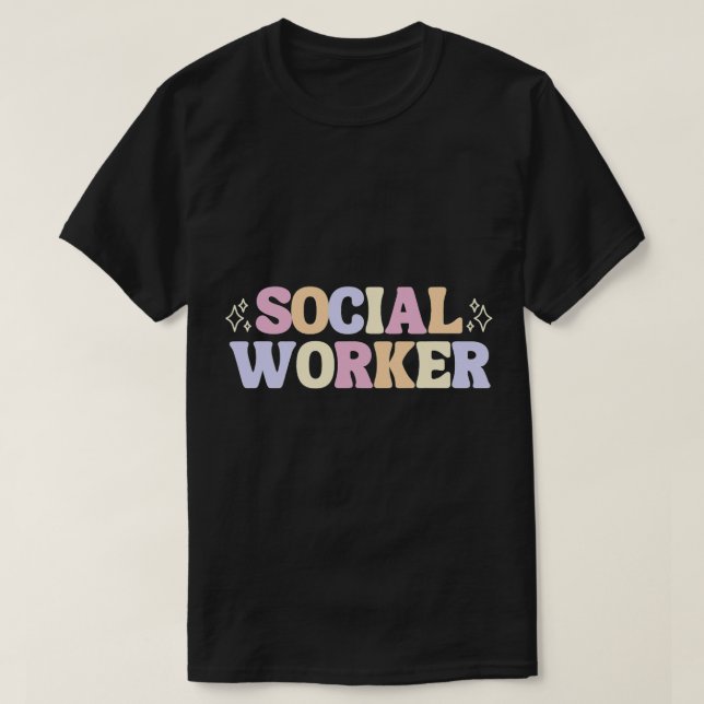 T-shirt Travailleur social gentil (Design devant)