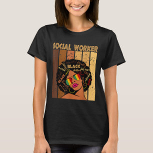 T-shirt Travailleur social Histoire noire afro-américaine