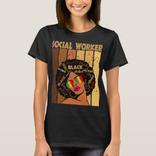 T-shirt Travailleur social Histoire noire afro-américaine