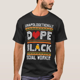 T-shirt Travailleur social noir Travailleur de cas LSW Soc