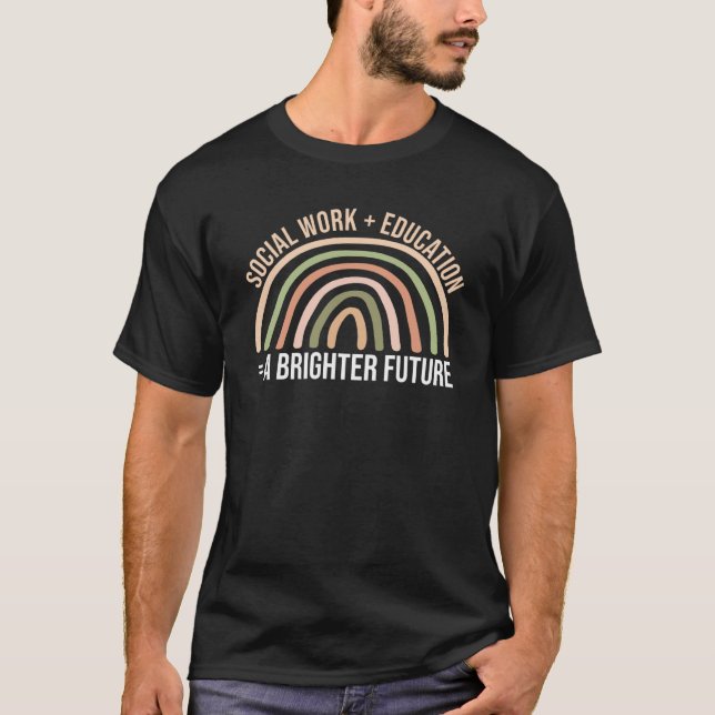 T-shirt Travailleur social Rainbow (Devant)