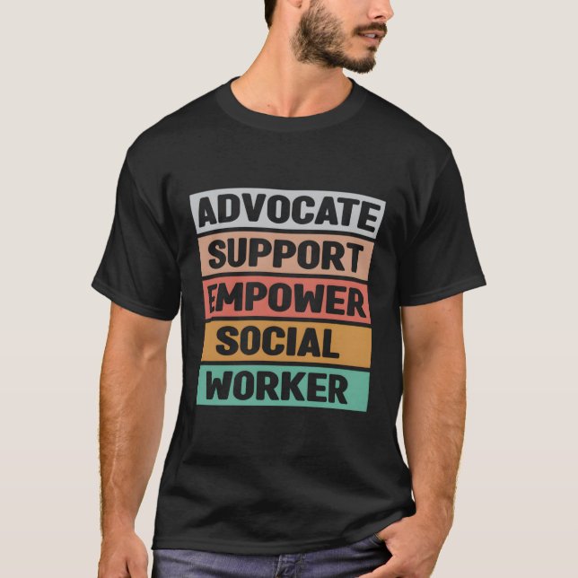 T-shirt Travailleur social scolaire (Devant)