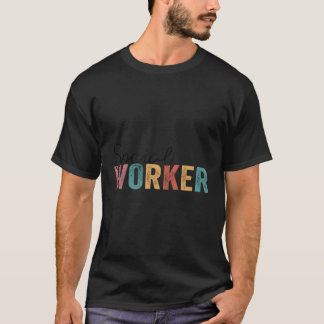 T-shirt Travailleur social Titre du travail Travailleur sc