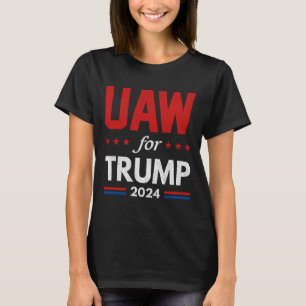 T-shirt Travailleurs de l'automobile pour Trump Drapeau am