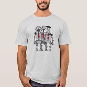 T-shirt Travailleurs de robot dans une photo de groupe
