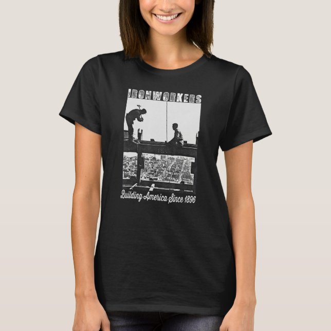 T-shirt Travailleurs Du Fer Depuis 1896 Travaillant Sur Le (Devant)