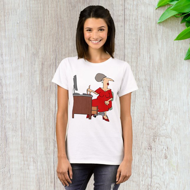 T-shirt Travailleuse du bureau femme (Créateur téléchargé)