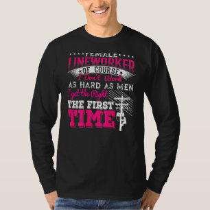 T-shirt Travailleuse Linéaire Femme Bien Sûr Je Ne Travail