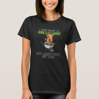 T-shirt Travaillez dans mon jardin et accrochez avec un te