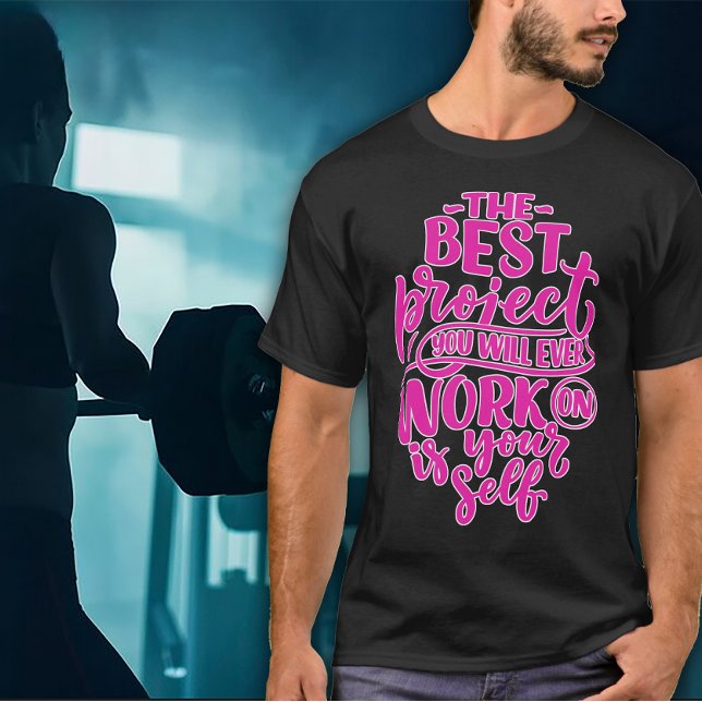 T-shirt Travaillez sur Vous-Même Exercice pour Hommes (Créateur téléchargé)