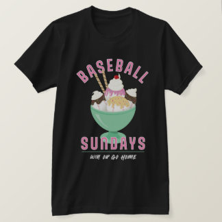 T-shirt Travel Baseball les dimanches crème glacée