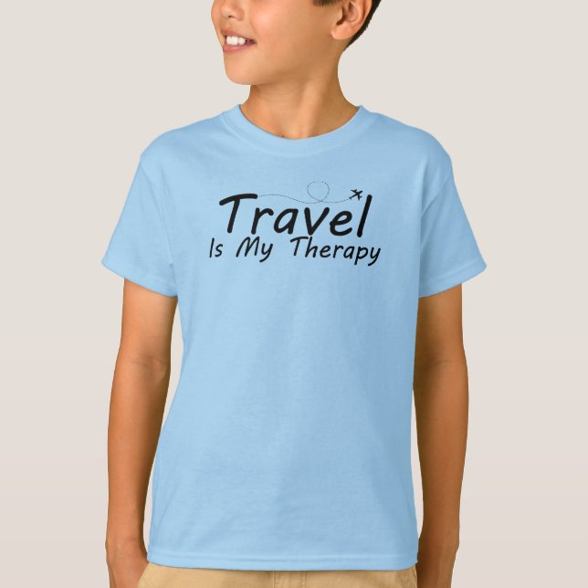 T-shirt Travel Is My Therapy, Adventure Lover (Devant)