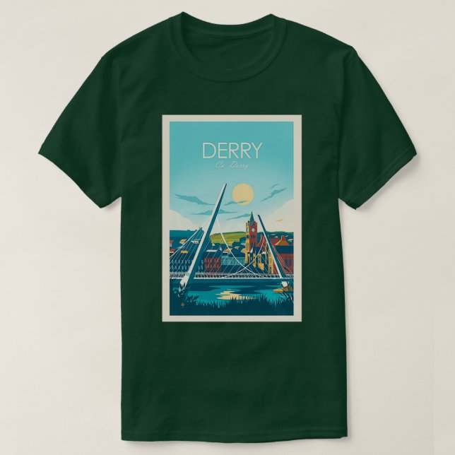 T-shirt Travel Peace Bridge Derry City (Design devant)