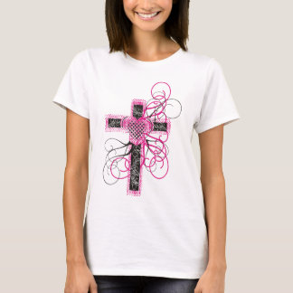 T-shirt Traverser avec coeur et défiler