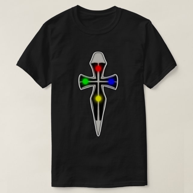 T-shirt Traverser avec des pierres précieuses (Design devant)