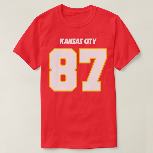 T-shirt Travis Kelce Jersey FrontBack (Design devant)