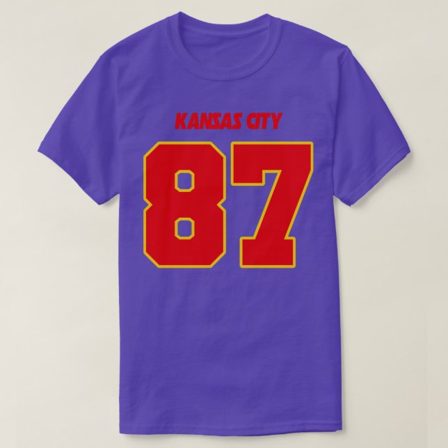 T-shirt Travis Kelce Jersey FrontBack Imprimer 1 (Design devant)