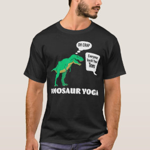 T-shirt TRe Funny Dinosaur Yoga Touch Your Toes Tyrannosau