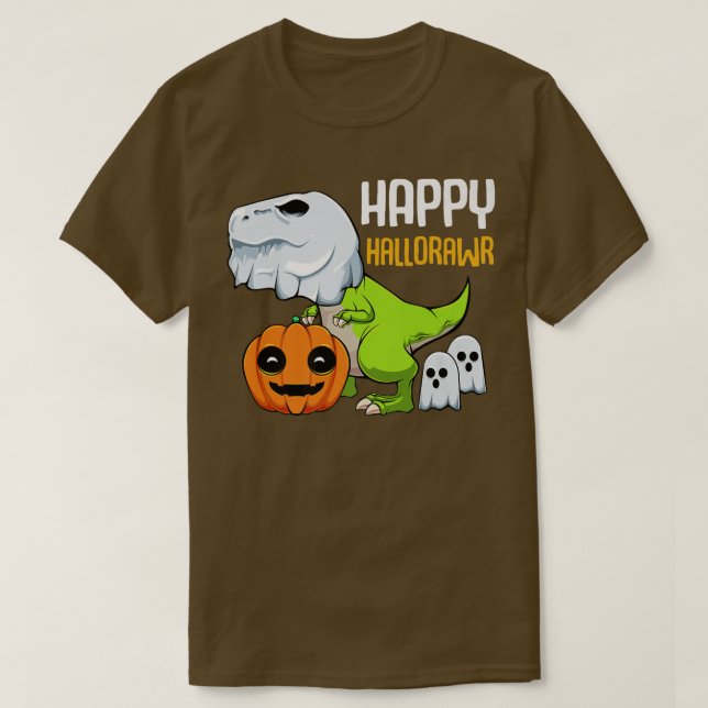 T-shirt TRe Ghost Lazy Halloween Costume Dinosaur Pun Pomp (Design devant)