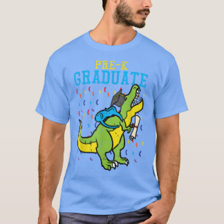T-shirt Tre Pré-K Graduate Dernier jour de diplôme Dinosau