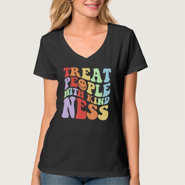 T-shirt Treat People With Kindness TPWK Trendy Preppy 3 (Devant)