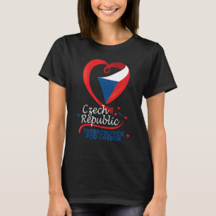 T-shirt Trebechovice Pod Orebem République tchèque Drapeau