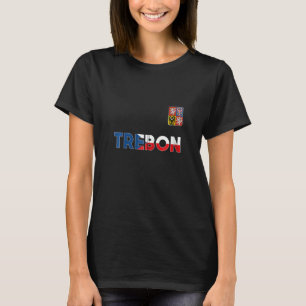 T-shirt Trebon République Tchèque Drapeau Cardiaque Lion T