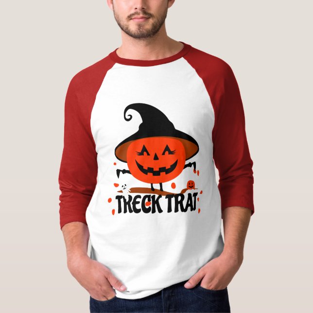 T-shirt Treck Trat Citrouille Sourire (Devant)