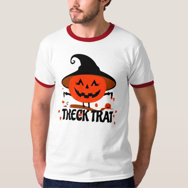 T-shirt Treck Trat Citrouille Sourire (Devant)