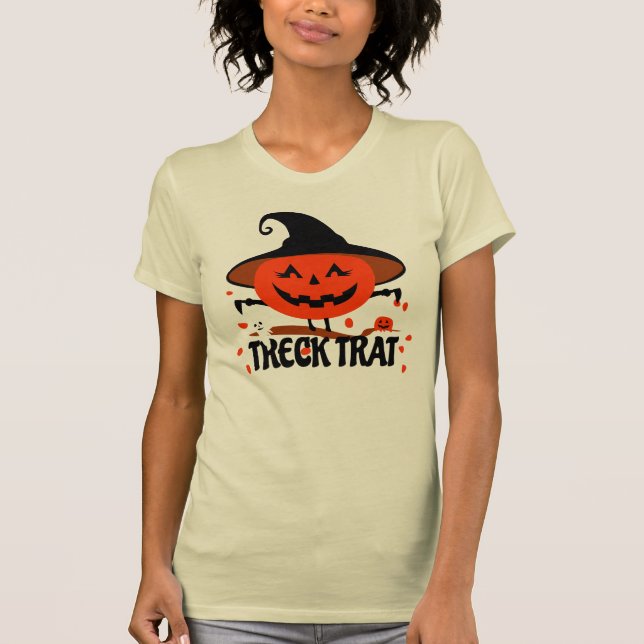 T-shirt Treck Trat Citrouille Sourire (Devant)