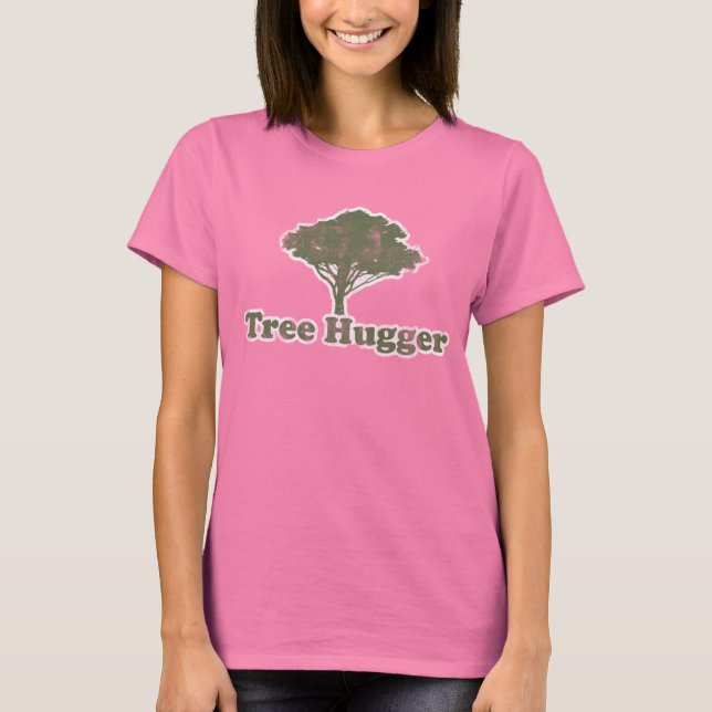 T-shirt Tree Hugger Pensez Vert (Devant)