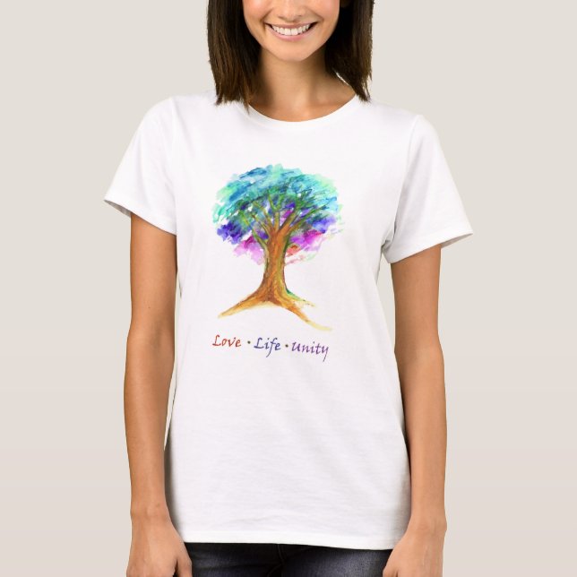 T-shirt Tree of Life Love Unity (Devant)