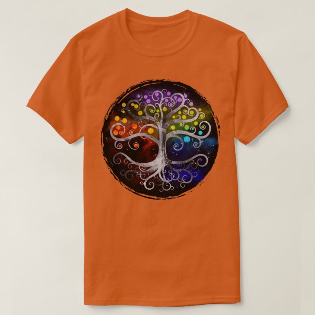 T-shirt Tree of life Silver Swirl  (Design devant)