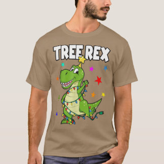 T-shirt Tree Rex Dino Christmas for Dino Lovers Men and Wo