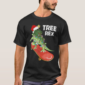 T-SHIRT TREE REX DINOSAUR NOËL PAJAMAS HOMMES ENFANTS XMAS