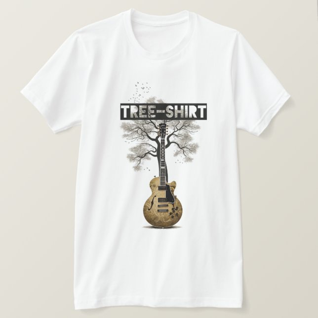 T-shirt Tree-Shirt (Loving Nature and music) (Design devant)