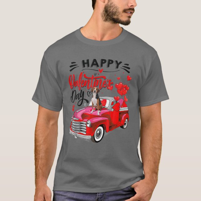 T-shirt Treeing Walker Coonhound Heureuse Sainte-Valentin  (Devant)