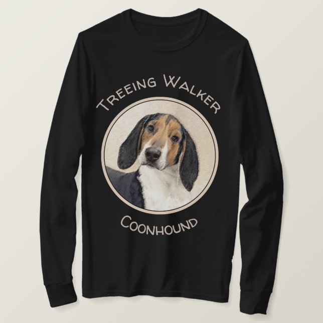 T-shirt Treeing Walker Coonhound Peinture - Art original (Design devant)