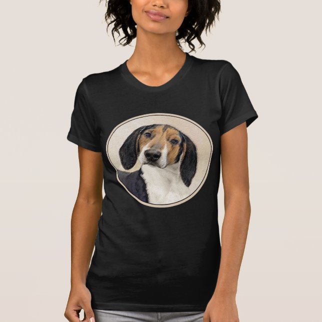 T-shirt Treeing Walker Coonhound Peinture - Art original (Devant)