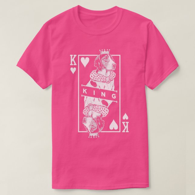 T-shirt Treeing Walker Coonhound Roi Des Coeurs Drôle TWC (Design devant)