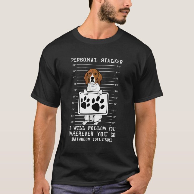 T-shirt Treeing Walker Coonhound Traqueur Personnel (Devant)