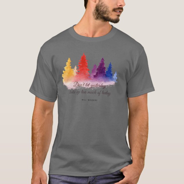 T-shirt Trees and quote retro (Devant)