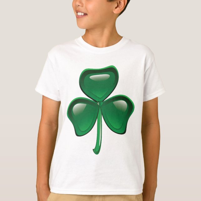 T-shirt Trèfle à trois feuilles Shamrock vert (Devant)