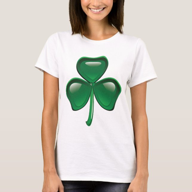 T-shirt Trèfle à trois feuilles Shamrock vert (Devant)