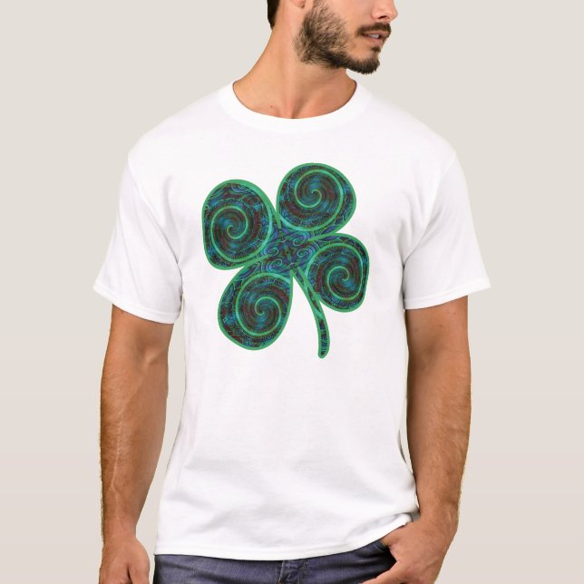 T-shirt Trèfle chanceux de 4 feuilles (Devant)