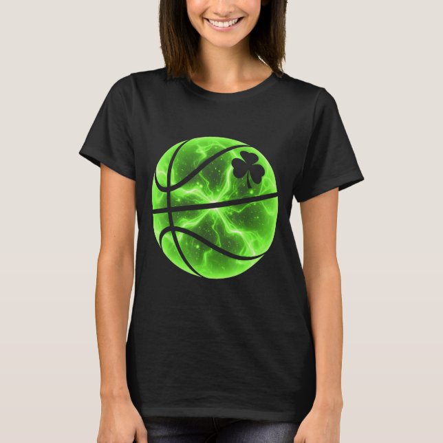 T-shirt Trèfle Chanceux Shamrock Basball Saint-Patrick Irl (Devant)